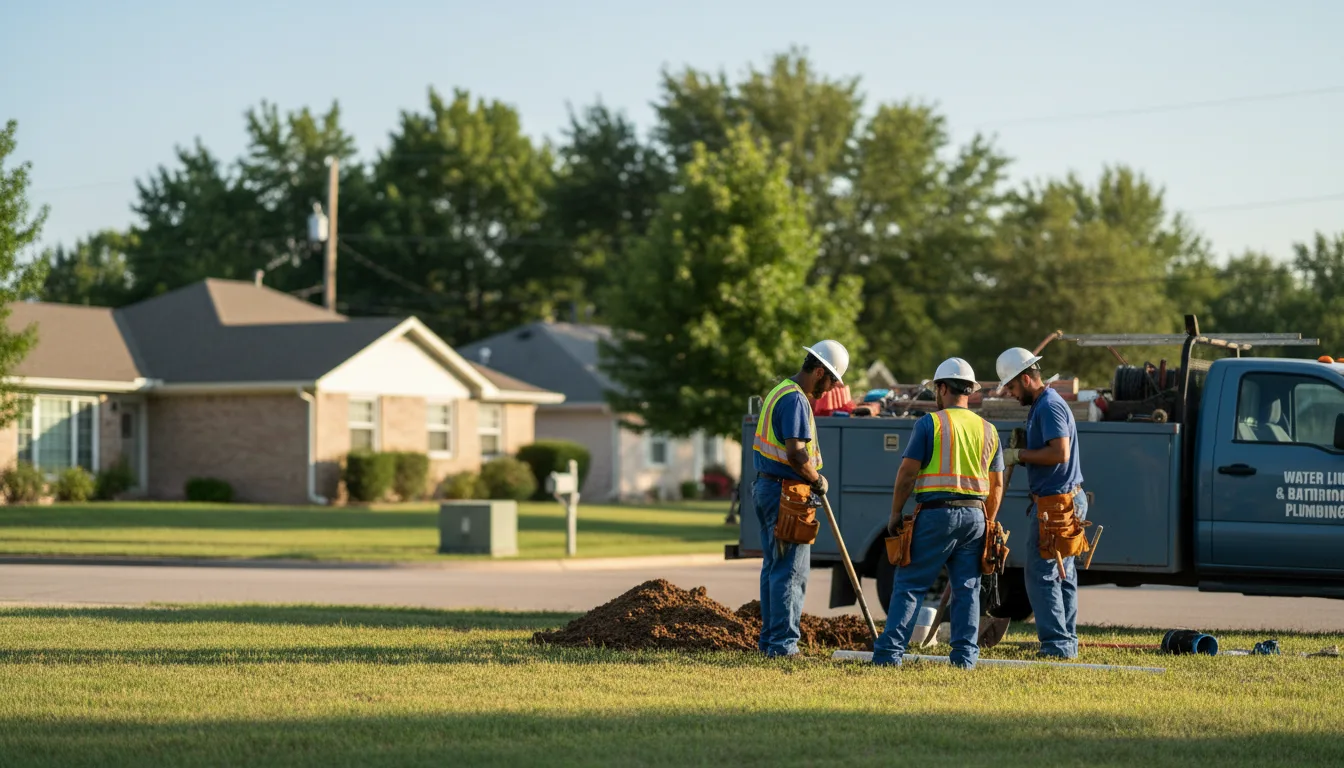 Residential water line and bathroom plumbing service in Mishicot, WI